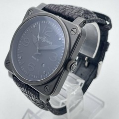 Bell & Ross Watch Phantom BR03-92 Black Automatic w/Guarantee, Tools, Buckle