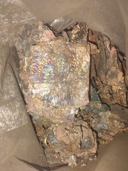 Scrap Gold, Paladium,Silver, Platinum,Copper & Zink.5 Lb Lot Of Burnt PCB Foils