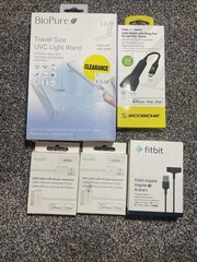 Lot Of 9 Electronics Chargers Lights, Trackers, And Magnetic Mount