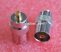 10X Adapter MCX plug male to IEC DVB-T TV female connector RTL2832U R820T Tuner