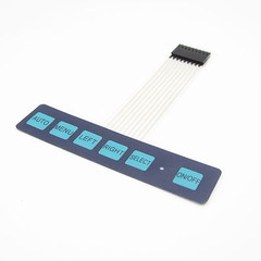 5PCS 1×6 Matrix Array 6 Key Membrane Switch Keypad Keyboard 1*6 Keys with LED