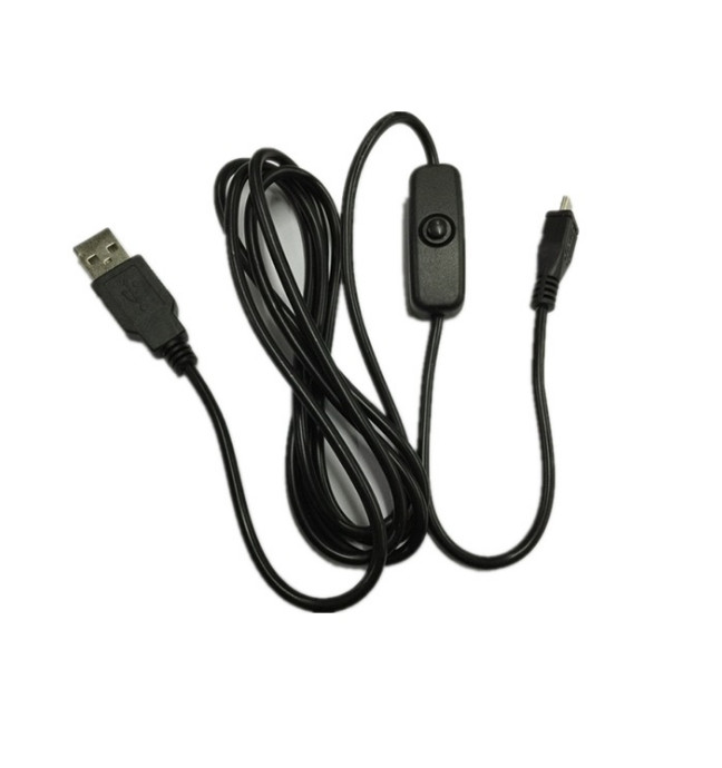 4pcs Raspberry Pi power USB switch power cable USB to micro USB with switch