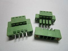20 pcs with Embossmen Pitch 3.81mm Straight 4 pin Screw Terminal Block Connector