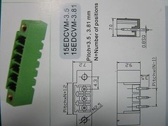 20 pcs with Embossmen Pitch 3.81mm Straight 4 pin Screw Terminal Block Connector