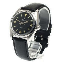 ROLEX Watch 6426 Oyster Precision Cal.1210 Redial Hand-wound Leather Men’s Rare