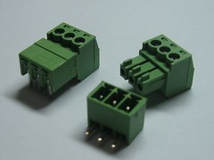 50 pcs Screw Terminal Block Connector 3.81mm Angle 3 pin Green Pluggable Type