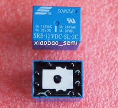 10PCS SRE-12VDC-SL-2C 12VDC ORIGINAL SONGLE Relay 8PIN