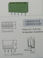 20 pcs 4pin/way Pitch 3.5mm Screw Terminal Block Connector Green Pluggable Type
