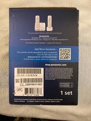 PANASONIC Cordless Phone KX-TGD832 Set (NEW IN BOX) 2 Handsets w/ Base – WHITE