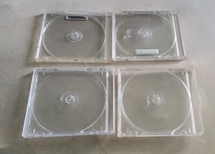 Vintage 90s Quality Clear and Black Jewel Empty CD Cases 8 Pieces Used
