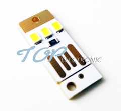 2PCS Card Lamp Bulb Led Keychain Mini LED Night Light Portable USB Power White