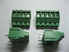 60 pcs Screw Terminal Block Connector 3 pin 6.35mm Green Wire Cage Type DC635