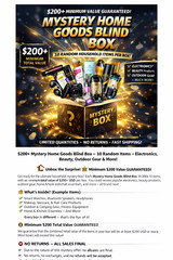 Ultimate Home Goods Mystery Box – 10+ Items – Electronics, Beauty, Outdoor & Mor