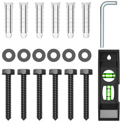 Wall Anchors Hardware Kit for TV Wall Mount Including M7 Lag Bolts Wall Anchors