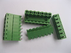 6 pcs 7 pin/way 5.08mm Screw Terminal Block Connector Green Pluggable Type