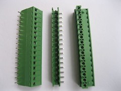 50 pcs Angle 16 pin 5.08mm Screw Terminal Block Connector Green Pluggbale Type