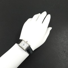 Cartier Must Tank SM W1014254 Women’s Watch SV925 White Quartz Square Dial Auth