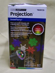 Gemmy Multicolor Snow Flurry Projection LED Lightshow #0849729 holiday light