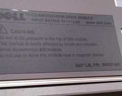 Dell CD-RW/DVD-ROM DRIVE MODULE 0MK845 BW007-A01 TS-L462D