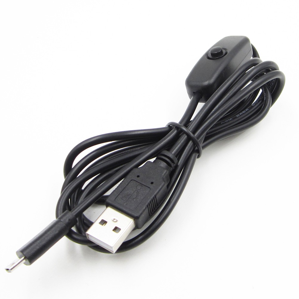 USB to Micro USB with ON/OFF Button Switch Charger Power Cable