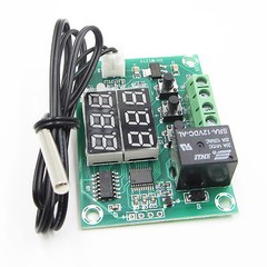 Temperature Controller Digital Thermometer12V Dual Relay Alarm Air Regulator