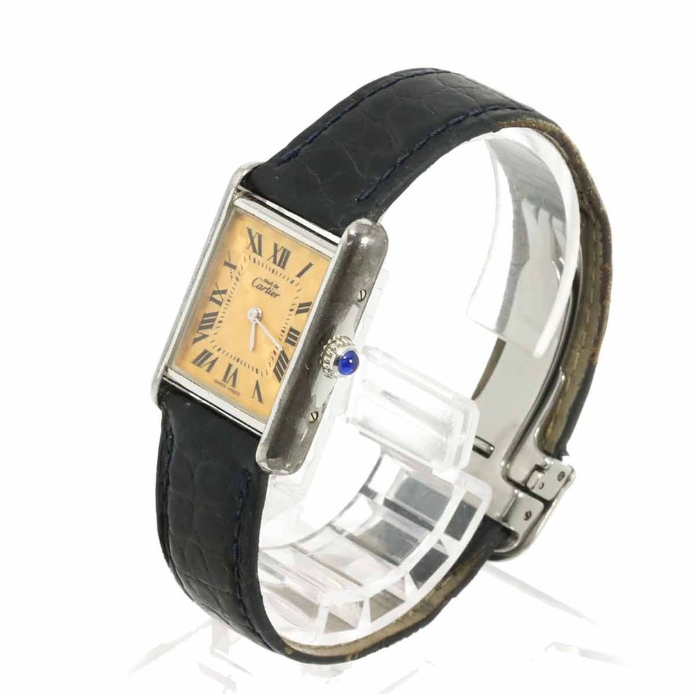 Cartier Must Tank SM W1017654 2003 Limited Women’s Watch Orange SV925 Quart