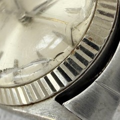 ROLEX 6619 Oyster Perpetual 1963 Automatic White Gold SS Silver