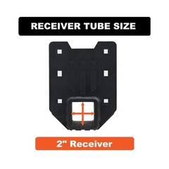 RV Bumper Hitch Receiver with Hitch Cover, Fits Various Beams | matte black