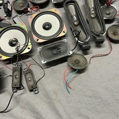 LOT OF 35+ MISC ELECTRONICS SPEAKERS (ALL SPEAKERS ARE UNTESTED AND SOLD AS IS)