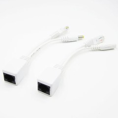Power Over Ethernet Passive POE Injector Adapter Splitter Cable kit white