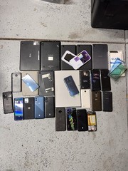 23 Device Lot 15 Phones 7 Tablets Surface Go 128GB Keyboard Parts Repair