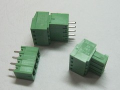 20 pcs 4pin 3.81mm Screw Terminal Block Connector Green Pluggable straight-pin