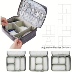 Electronics Organizer Travel Cable Organizer Bag Waterproof Portable Digital Sto