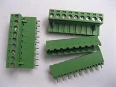 6pcs 9pin/way 5.08mm Screw Terminal Block Connector Green Plugable Type Straight