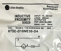 872C-D15NE30-D4 Proximity Switch Sensor for Allen Bradley