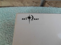 VINTAGE SKY RAY EMPTY BOX ONLY! FOR STORAGE OR SALES! 3-5/8 X 7-1/4 X 3-1/8 TALL