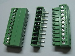 12 pcs Screw Terminal Block Connector 3.5mm Angle 10pin Green Pluggable Type New