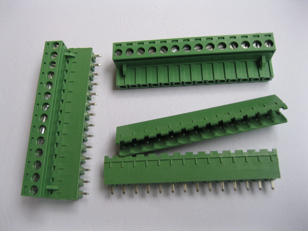 6 pcs 14 pin/way 5.08mm Screw Terminal Block Connector Green Pluggable Type New