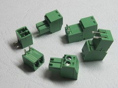 60 pcs Angle 2 pin Pitch 3.81mm Screw Terminal Block Connector Plugable Type New