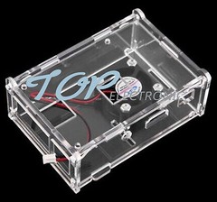 Transparent Clear Case Enclosure Box + Cooling Fan for Raspberry Pi 2 UL M197