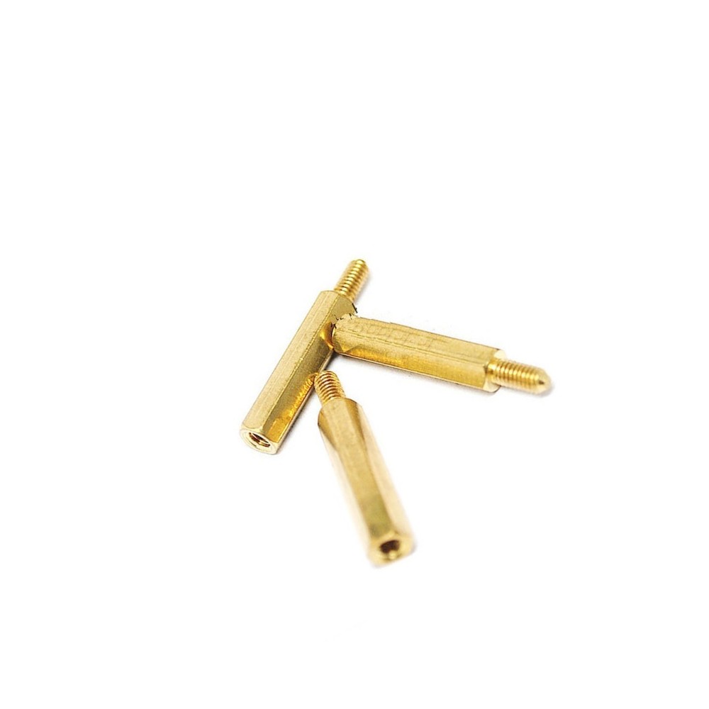 10 PCS Brass M3X20MM Male to Femal Spacer Hex Column Standoff Support PCB