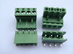 20 pcs Angle 4pin/way 5.08mm Screw Terminal Block Connector Green Pluggbale Type