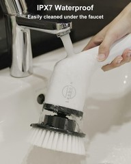Leebein Electric Spin Scrubber, Cordless, 8 Heads, Dual Speed, Extendable