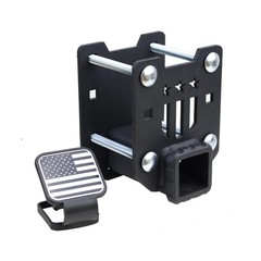 RV Bumper Hitch Receiver with Hitch Cover, Fits Various Beams | matte black
