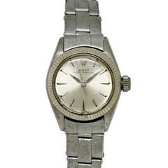 ROLEX 6619 Oyster Perpetual 1963 Automatic White Gold SS Silver