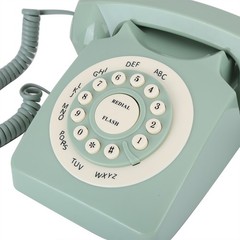 Antique Green Telephone Vintage Style High Definition Call For Home Office