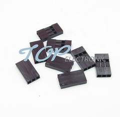 100pcs 2.54mm 3P Pitch Dupont Jumper Wire Cable Housing Female Pin Connector