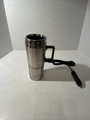 Portable Electric Car Heated Coffee Mug. 12v Cord. Stainless Steel.Removable Cup
