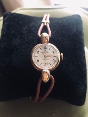 Rolex Watch Precision 9KYG 1940s Gold White Manual Winding Women’s Rare Auth